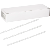 Пружины для переплета пластиковые 21 кольцо, 8 мм, (белые), 100 шт./уп