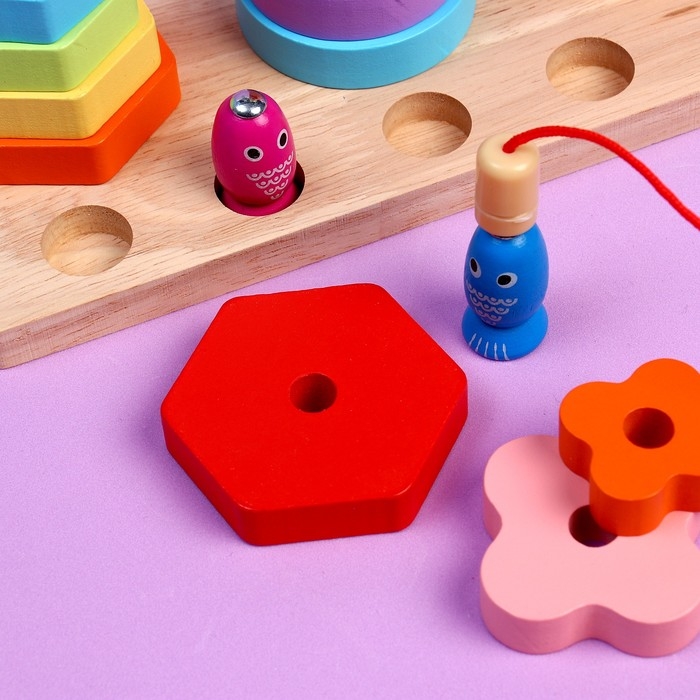 Развивающий набор «Пирамидки + рыбалка» 22 × 12,5 × 9,5 см Развивающий набор «Пирамидки + рыбалка» 22 × 12,5 × 9,5 см