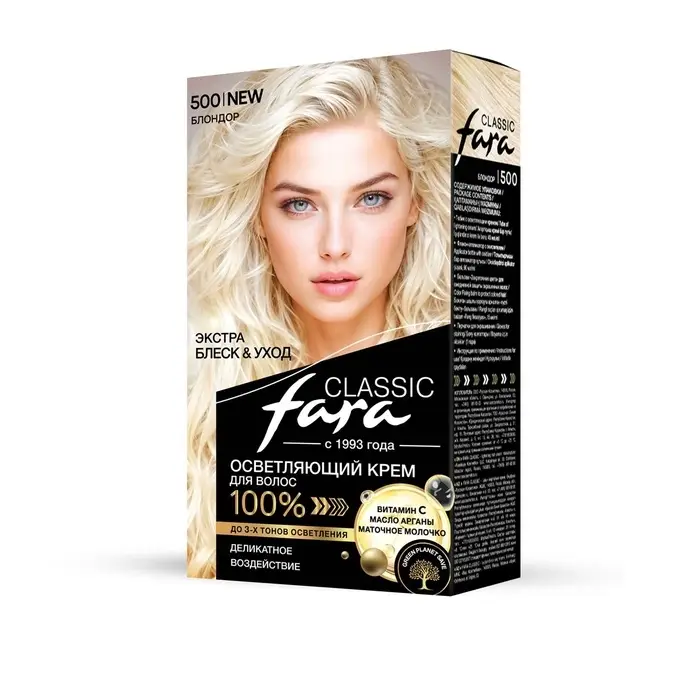 Краска для волос Fara Classic, тон 500, блондор, 160 г
