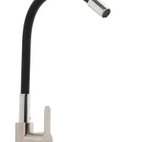 Смеситель для кухни ZEIN Z2751, гибкий излив, картридж 35 мм, нерж. сталь, черный/сатин