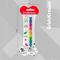 Карандаш сегментный ErichKrause &laquo;Bones&raquo;, НВ, грифель d=1.7 мм, в блистере
