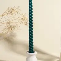 Набор свечей витых, 2&times;25 см, 4 шт., палитра зелёного, 25.5&times;8.8&times;2.4 см