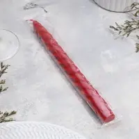 Свеча витая, 2.3&times;24.5 см, 5 ч, 50 г, красная
