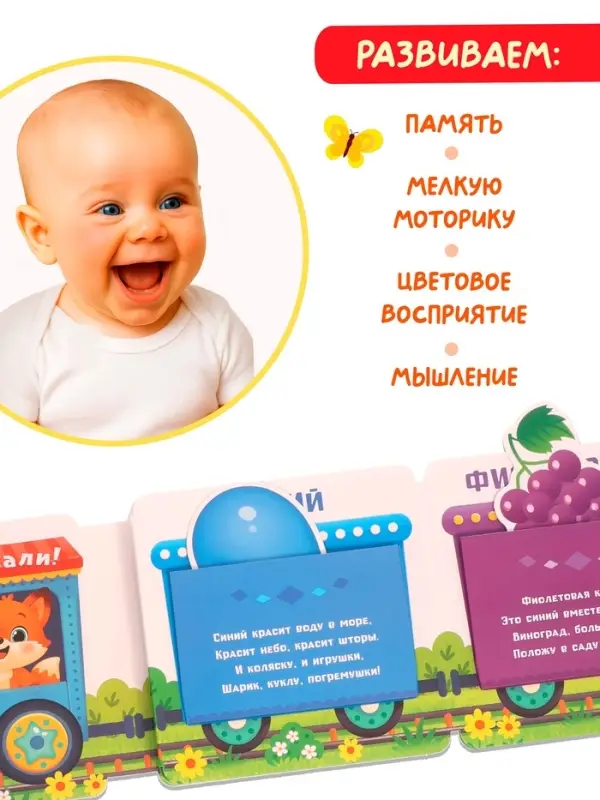 Книга - сортер &laquo;Изучаем цвета&raquo;, 18 фигурок