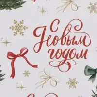 Бумага упаковочная глянцевая &laquo;С Новым годом&raquo;, 70&times;100 см