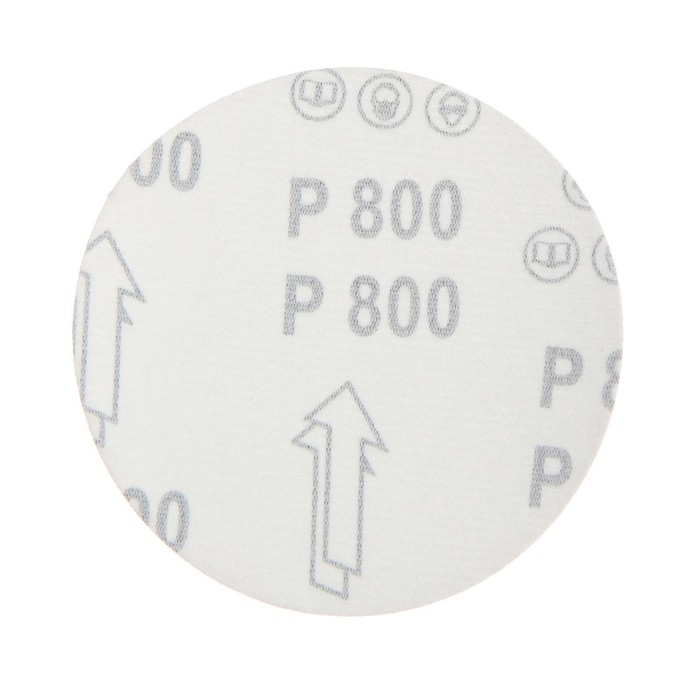 Круг абразивный шлифовальный под  Круг абразивный шлифовальный под "липучку" ТУНДРА, 125 мм, Р800, 10 шт.