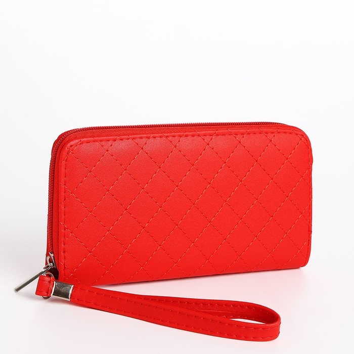 Кошелёк женский на молнии, цвет красный Кошелёк женский на молнии, цвет красный