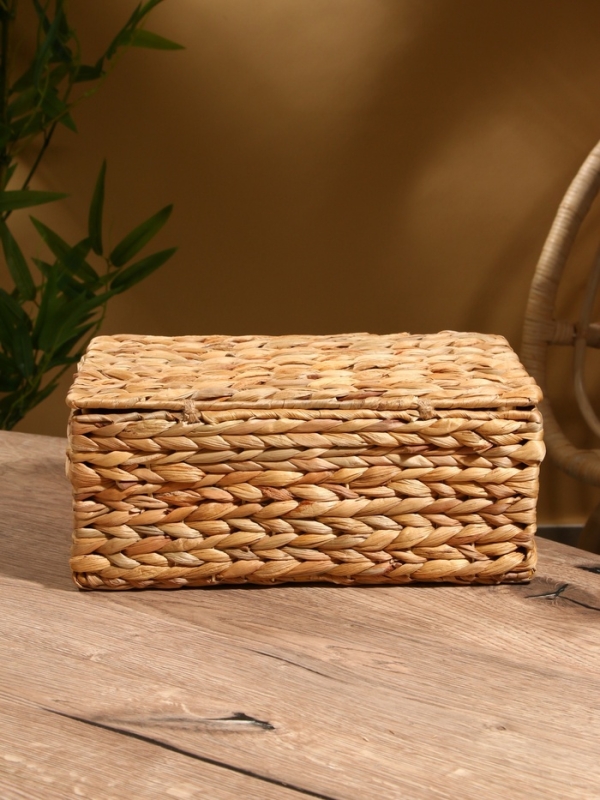 Корзина плетеная 32х20х14 см, +/- 3 см. водный гиацинт