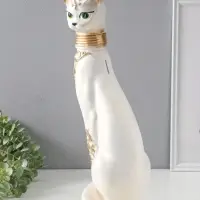 Копилка для денег &laquo;Кошка Маркиза с обручем&raquo;, белая, 48&times;18&times;15 см