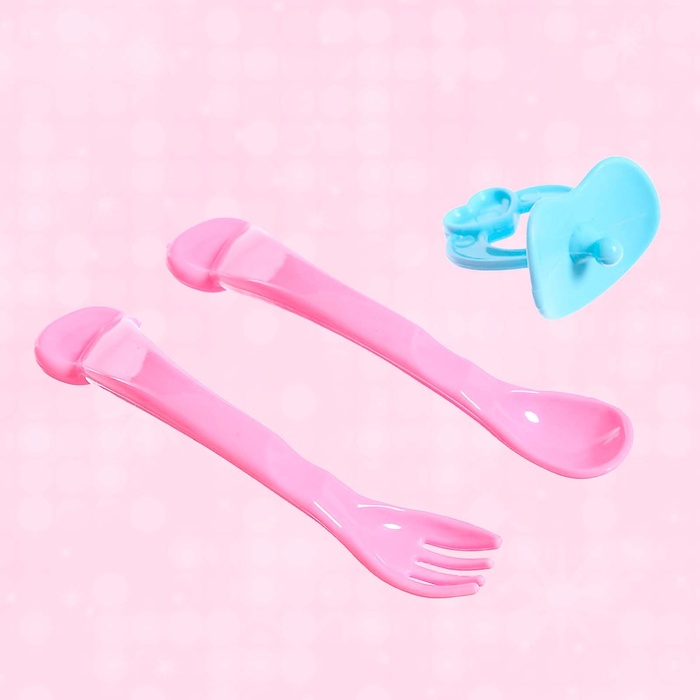 Стульчик для кормления кукол до 42 см, 5 аксессуаров, цвета МИКС Стульчик для кормления кукол до 42 см, 5 аксессуаров, цвета МИКС