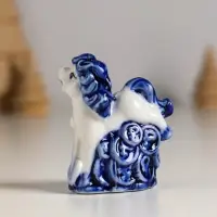 Сувенир керамика "Лошадка на монетках" бело-синий МИКС 2,5х5х6 см Сувенир керамика "Лошадка на монетках" бело-синий МИКС 2,5х5х6 см