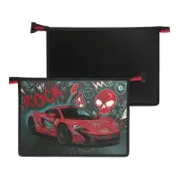 Папка для тетрадей А4 &laquo;Красное авто&raquo;, молния сверху
