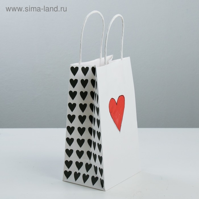 Пакет подарочный крафтовый, упаковка, «Love you», 12 х 21 х 9 см Пакет подарочный крафтовый, упаковка, «Love you», 12 х 21 х 9 см