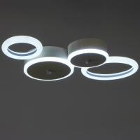 Люстра с ПДУ 2034/2 LED 66Вт белый 45х32х4,5 см BayerLux