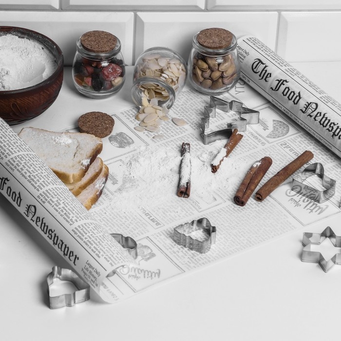 Пергамент для выпечки  Пергамент для выпечки "Газета" 30 см х 25 м