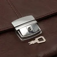Портфель с ремнём, 38&times;6&times;27 см, коричневый