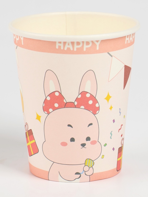 Набор бумажной посуды Набор бумажной посуды "Счастливый зайка", набор 12 шт.