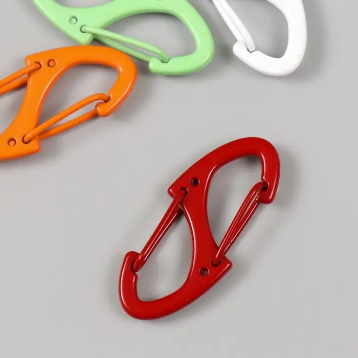 Карабин металл "Двойной" МИКС 4,2х1,8 см