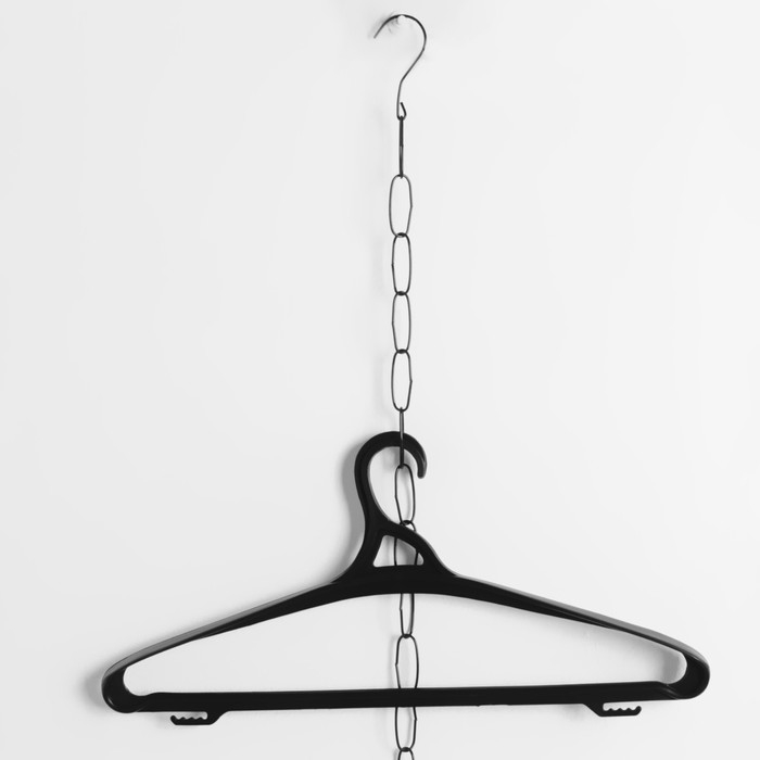 Цепочка-держатель для плечиков, звенья 4,7×1,8, L=120, цвет чёрный