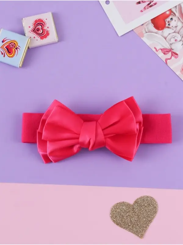 Повязка для волос Повязка для волос "Ирида" бант, 15,5х3,8 см, малиновый