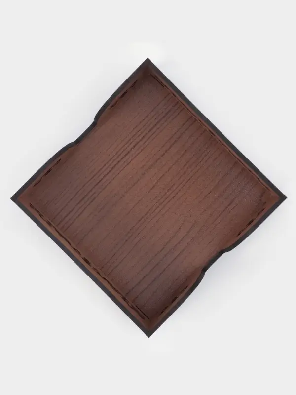 Салфетница деревянная Доляна &laquo;Орех&raquo;, 12.5&times;12.5 см, с салфетками, коричневая