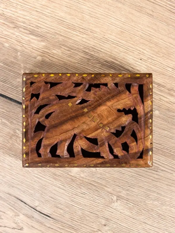 Шкатулка резная &laquo;Хранитель&raquo;, 18&times;13&times;6 см, дерево шишам