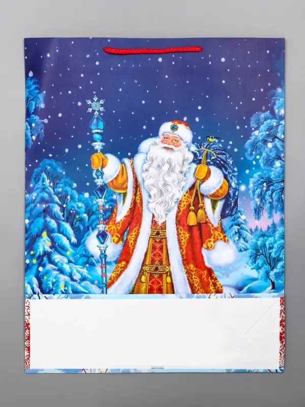 Пакет подарочный новогодний ламинированный, «Дед Мороз» , 33×10×42.5 см Пакет подарочный новогодний ламинированный, «Дед Мороз» , 33×10×42.5 см