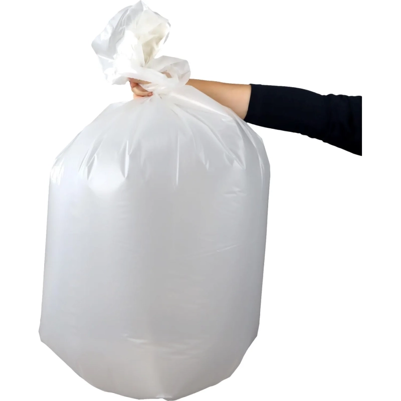 Мешки для мусора ПВД 120л 40мкм 15шт/рул прозрачные 70 x 110 см