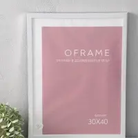 Фоторамка для фото 30х40 см "Oframe", пластик, серебро, (пластик экран)