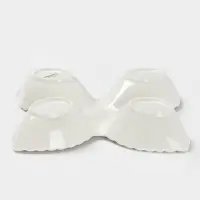 Менажница 4 ячейки Magistro &laquo;Лист Бланш&raquo;, 27&times;4 см, фарфор, белая