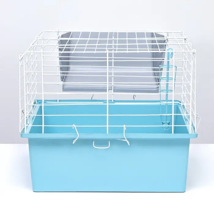 Клетка для грызунов &laquo;Пижон&raquo; №1 складная, 58&times;40&times;34 см (+миска, 2 кормушки), бирюзовая