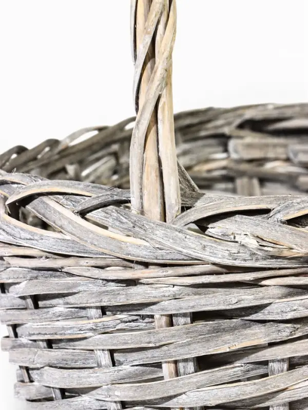 Корзина плетёная для хранения Penelope, лоза, с ручкой, серая, набор 3 шт.