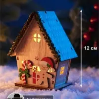 Ёлочная игрушка &laquo;Радостный пряник&raquo; 12&times;9 см, подвеска, от батареек AG10&times;3, свечение тёплое белое