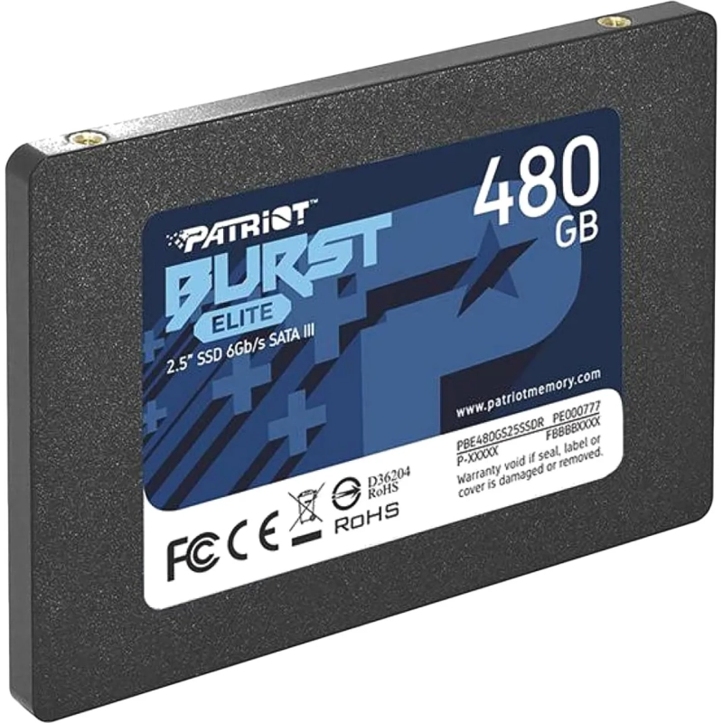 SSD накопитель Patriot BURST ELITE SATA 2.5 480GB (PBE480GS25SSDR)