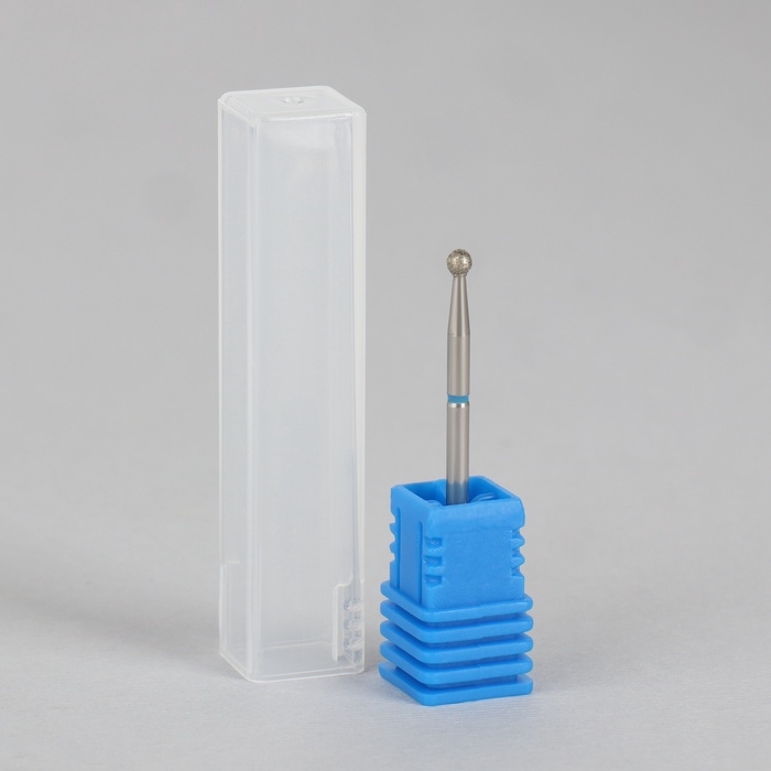 Фреза алмазная для маникюра «Шар», средняя зернистость, 2,5 мм, в пластиковом футляре Фреза алмазная для маникюра «Шар», средняя зернистость, 2,5 мм, в пластиковом футляре