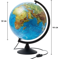Глобус 320мм, физический подсветка, Серия Классик