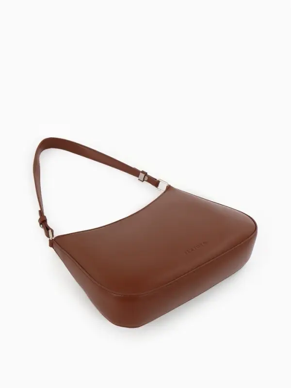 Сумка женская багет TEXTURA на молнии, 28&times;6&times;17 см, коричневая