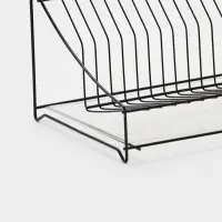 Сушилка для тарелок с поддоном 38*17,5*23,5 см, цвет черный Сушилка для тарелок с поддоном 38*17,5*23,5 см, цвет черный