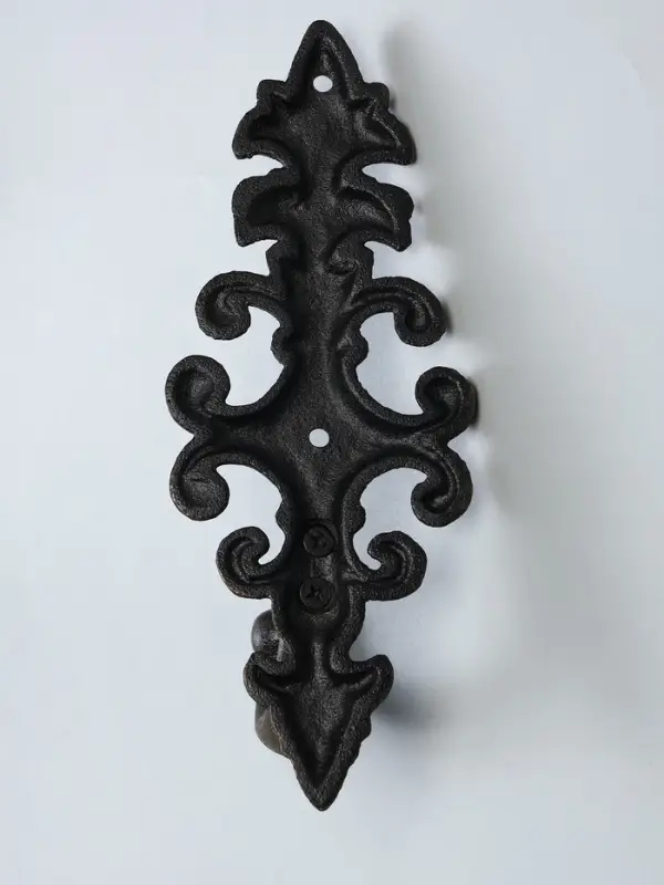 Крючок декоративный чугун "Цветочный вензель" 8х7,5х21 см