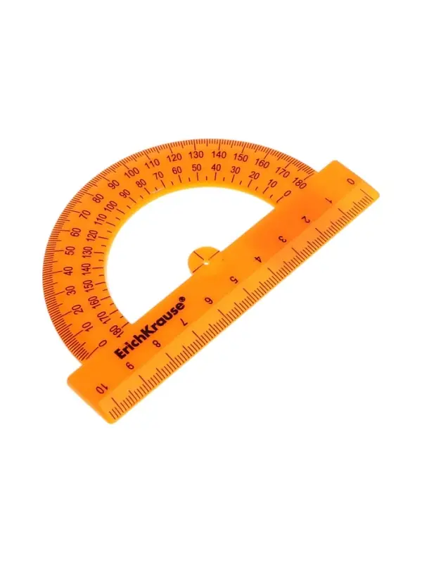 Транспортир 10см 180°, ErichKrause Транспортир 10см 180°, ErichKrause "Neon Solid", пластик, непрозрачный, коробка-дисплей, МИКС