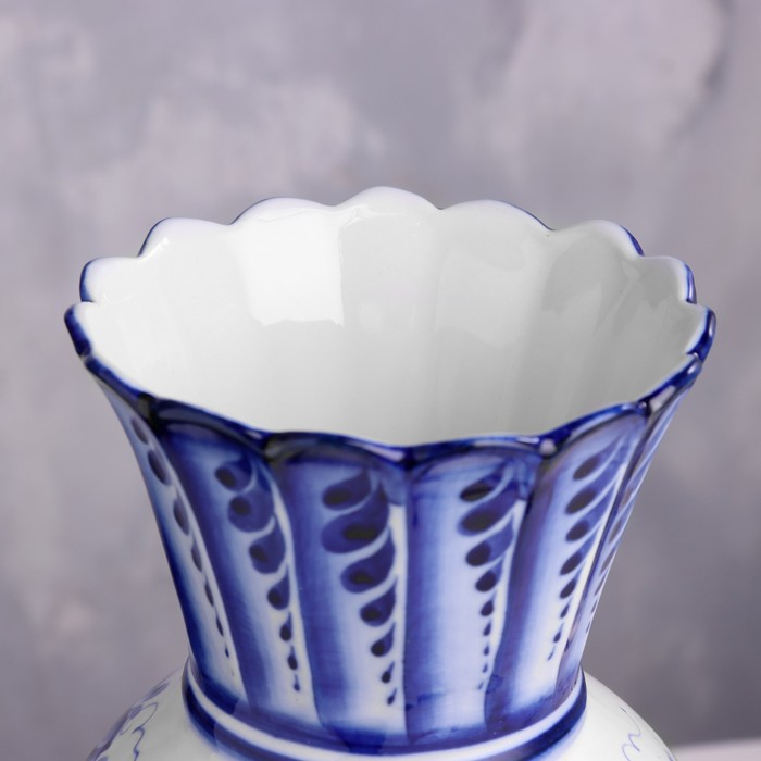 Ваза &laquo;Астра&raquo;, 11,5х11х30 см, гжель