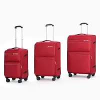 Чемодан на колёсах TEXTURA, кодовый замок, с увеличением, 36&times;25&times;58 см, 20", красный