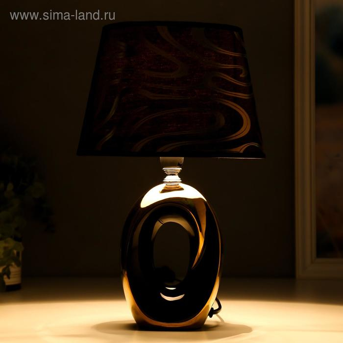 Лампа настольная 36674/1 E14 40Втчёрный - золото H32,5 см RISALUX