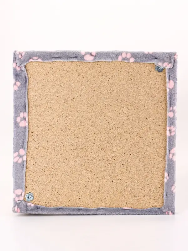 Когтеточка Зверьё Моё c гамаком, 40 х 40 х 50 см, джут, розовая пантера