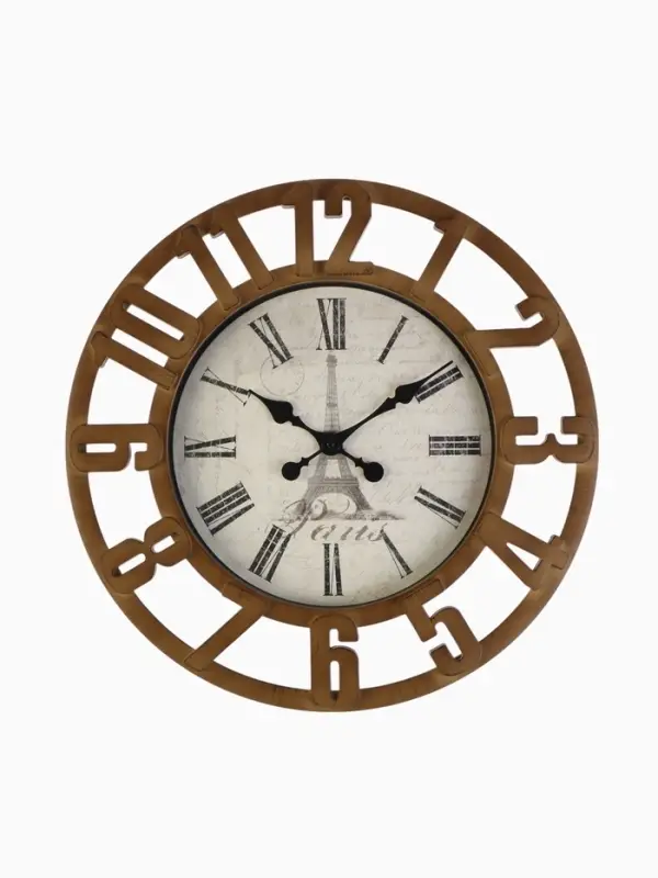 Часы настенные интерьерные &laquo;Эйфелева башня&raquo;, бесшумные, плавный ход, d=50 см