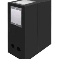 Папка-короб архивная А4, корешок 120 мм, пластик, Calligrata, вырубная застежка, чёрная, до 1100 листов