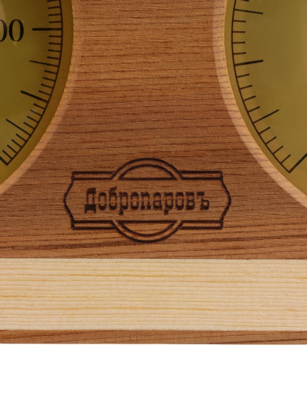 Термометр-гигрометр для бани и сауны, деревянный с корпусом из нержавеющей стали Термометр-гигрометр для бани и сауны, деревянный с корпусом из нержавеющей стали