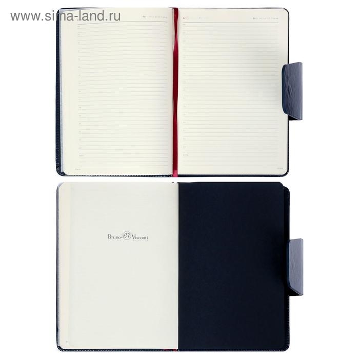 Ежедневник недатированный А5, 160 листов Prestige, обложка искусственная кожа, клапан, синий Ежедневник недатированный А5, 160 листов Prestige, обложка искусственная кожа, клапан, синий