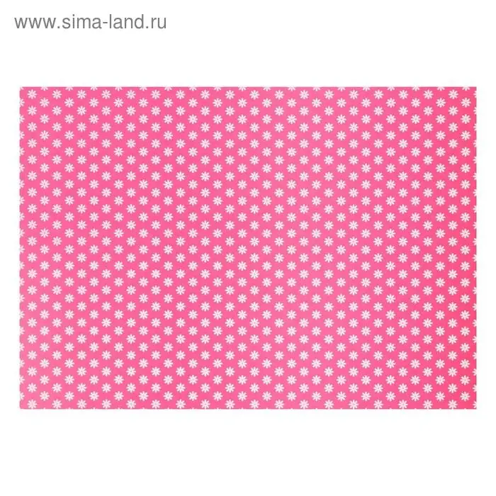 Картон цветной двусторонний А4, 6 листов, 6 цветов  Картон цветной двусторонний А4, 6 листов, 6 цветов "Ромашки", 200 г/м², с рисунком