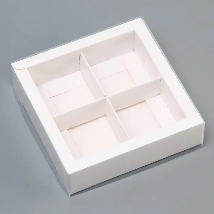 Коробка для 4 конфет, 12.5×12.5×3.5 см Коробка для 4 конфет, 12.5×12.5×3.5 см